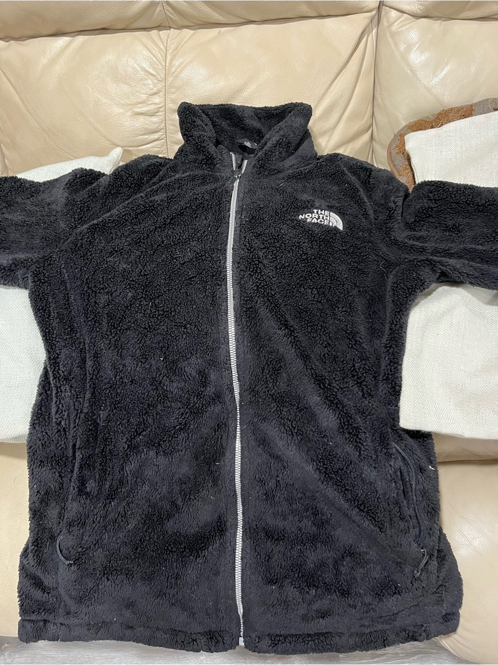The North Face Kids Black Plush Full-Zip Puffer Jacket